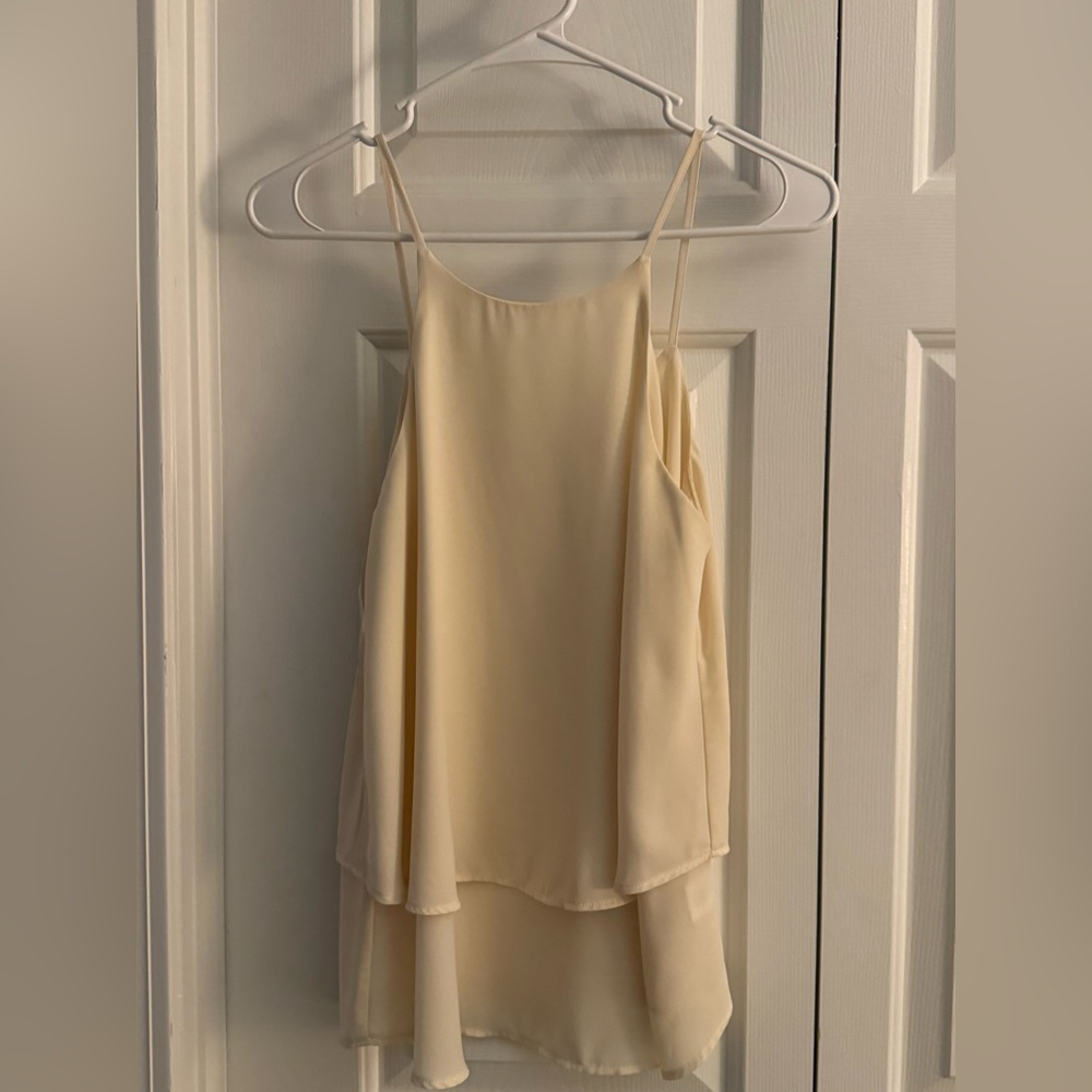 silky layered blouse top